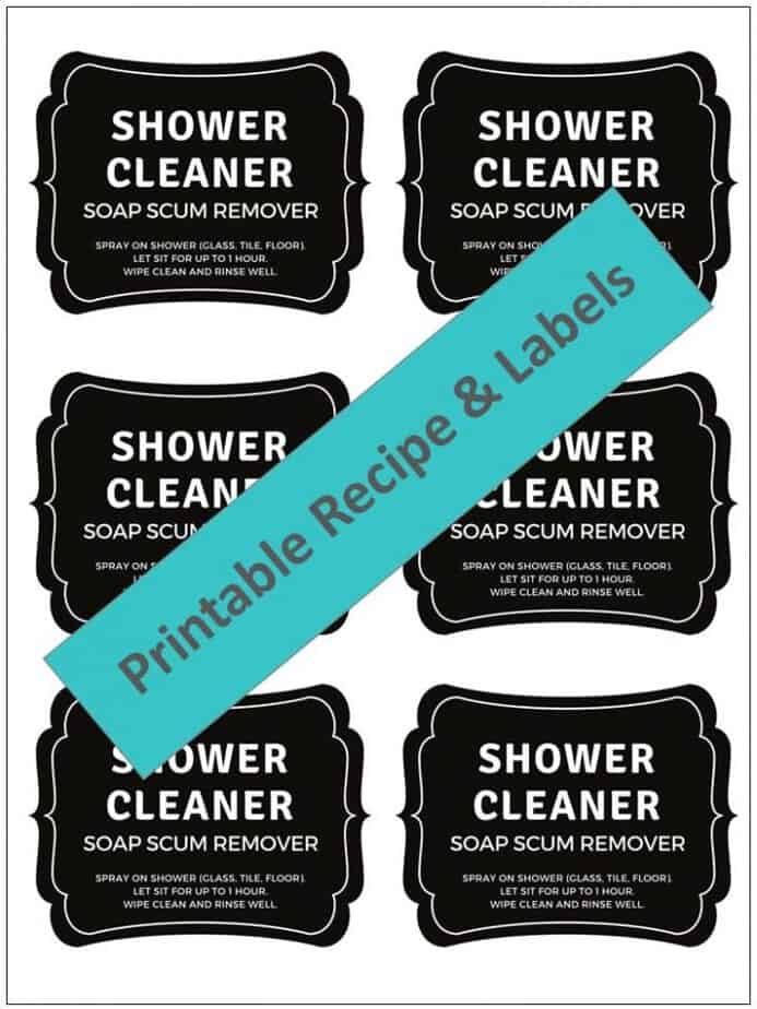 Magic homemade shower cleaner shines, cleans, and disinfects tubs, tile, and glass shower doors with practically no scrubbing to get rid of soap scum, hard water stains, dirt, grease, grime, mold & mildew. Just 3 ingredients (Dawn, vinegar, and essential oils) makes shower clean, shiny, and sparkly! {essential oil cleaner, essential oil shower cleaner, essential oil shpwer spray} #essentialoilrecipes #DIYcleaning #essentialoilcleaning #DIYessentialoil