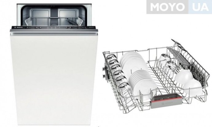 Посудомоечная машина BOSCH SPV 40E80 и поддон с посудой