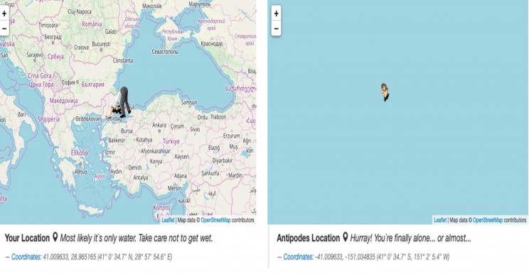 Interactive Map Shows You Where Digging to the Other Side of the Earth Would Lead 