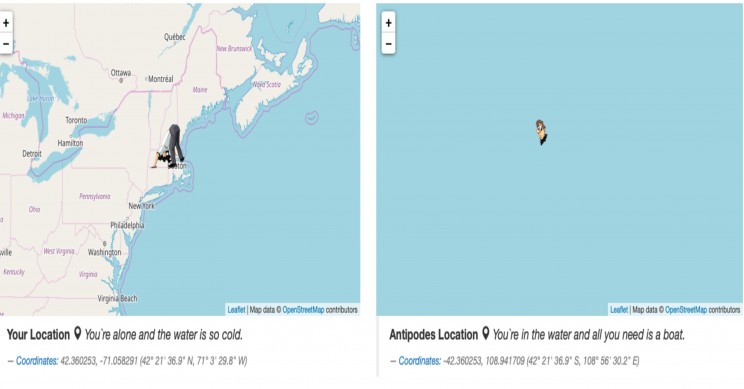 Interactive Map Shows You Where Digging to the Other Side of the Earth Would Lead 