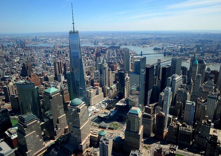 Skyline of New York with One World Trade Center as the centerpiece