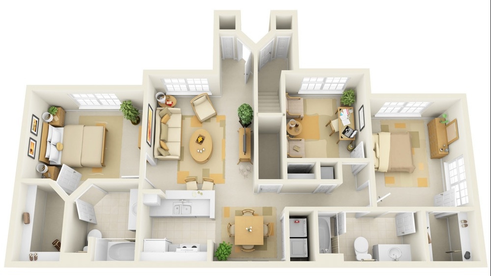 Удивительная планировка трехкомнатной квартиры