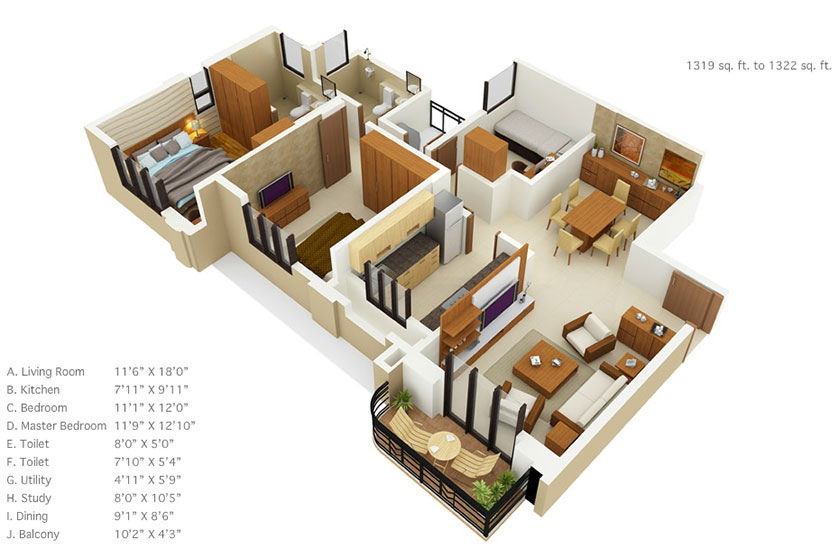 Сногсшибательная планировка трехкомнатной квартиры