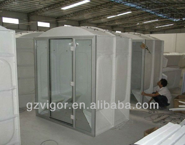 Luxury customized acrylic material steam room wet steam with glass door