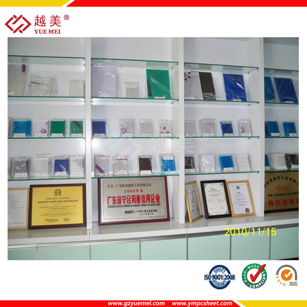 Yuemei reliable polycarbonate sheet for greenhouse