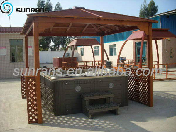 Fashional design outdoor Gazebo with steps, bar counter