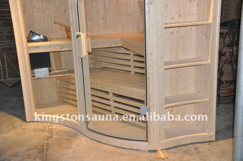 Round arc front sauna for 4 people