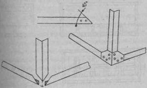 Схема крепежа угла каркаса