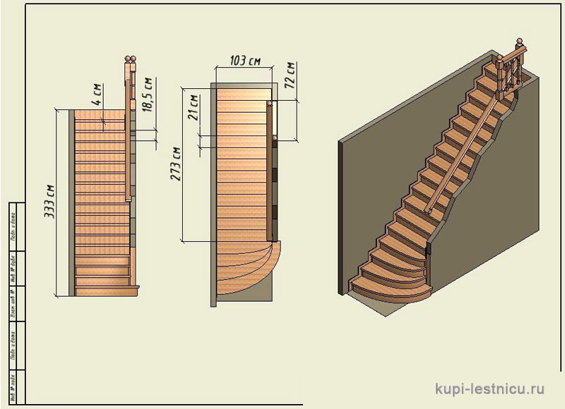 Лестницы фото размеры