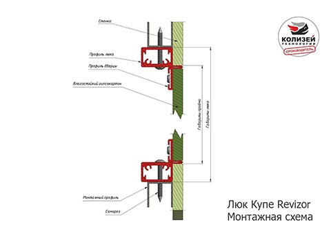 Монтажная схема люка