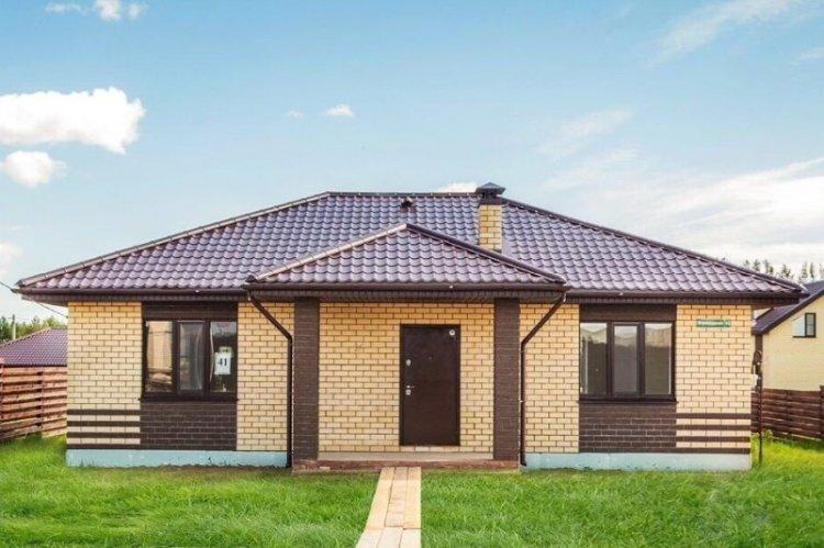 Одноэтажные дома из кирпича - проекты и фото