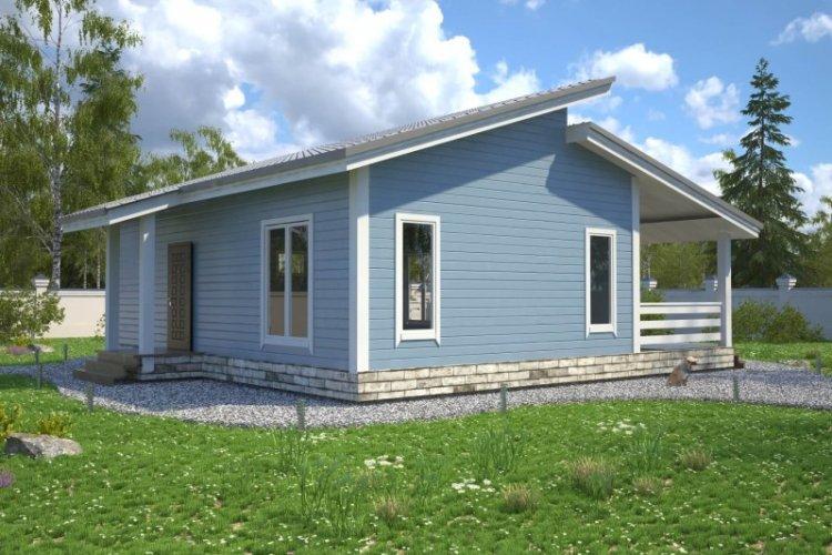 Одноэтажный каркасный дом - проекты и фото
