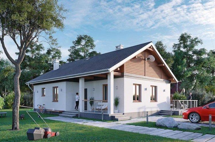 Одноэтажные дома из пеноблоков - проекты и фото