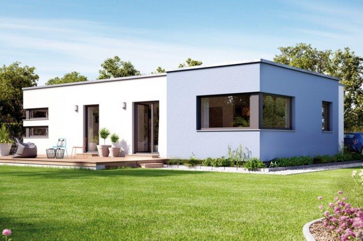 Одноэтажный дом с плоской крышей - проекты и фото