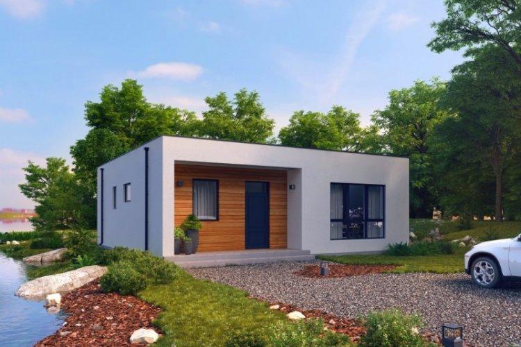 Одноэтажный дом с плоской крышей - проекты и фото