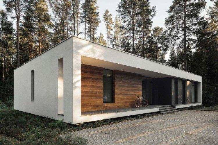 Одноэтажный дом с плоской крышей - проекты и фото