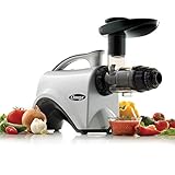 Omega NC800HDS Juicer Extractor and Nutrition Center Creates Fruit Vegetable and Wheatgrass Juice Quiet Motor Slow Masticating Dual-Stage Extraction with Adjustable Settings, 150-Watt, Silver