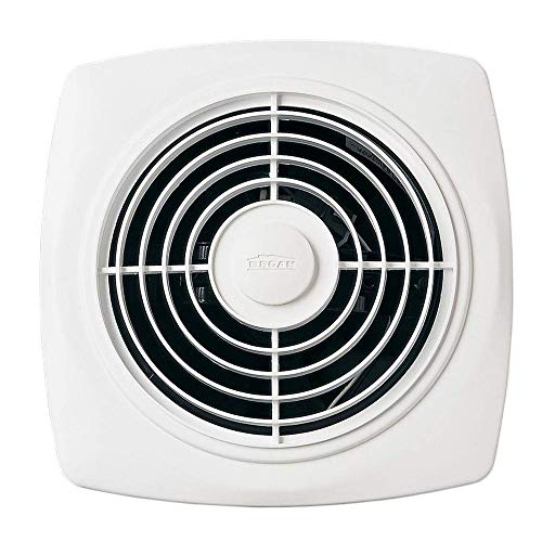 Broan 509 Through-Wall Fan, 180 CFM 7.5 Sones, White Square Plastic Grille