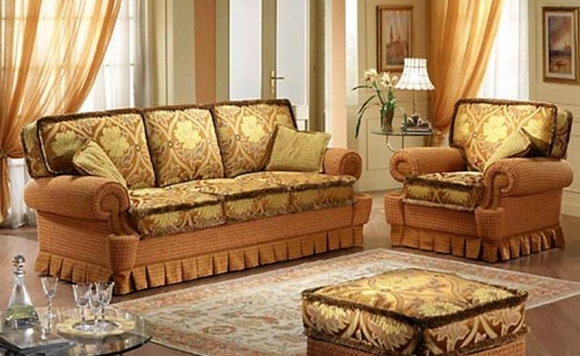 Золотая ткань для обивки мебели