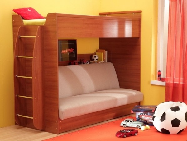 Кровать с нераскладным диваном