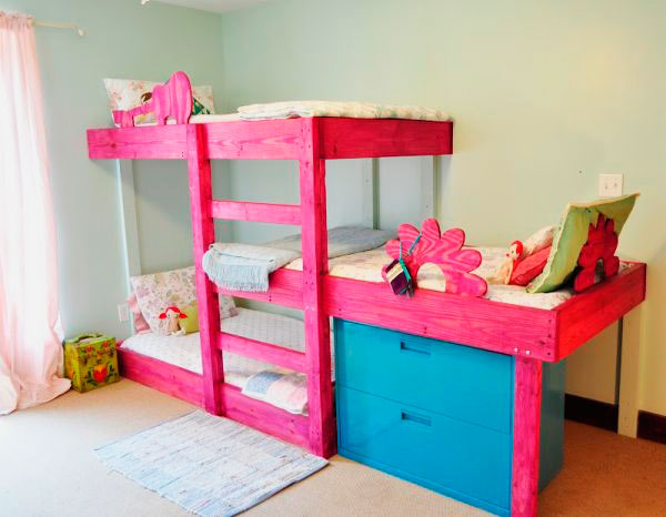 Розовый цвет дизайна комнаты ребенка