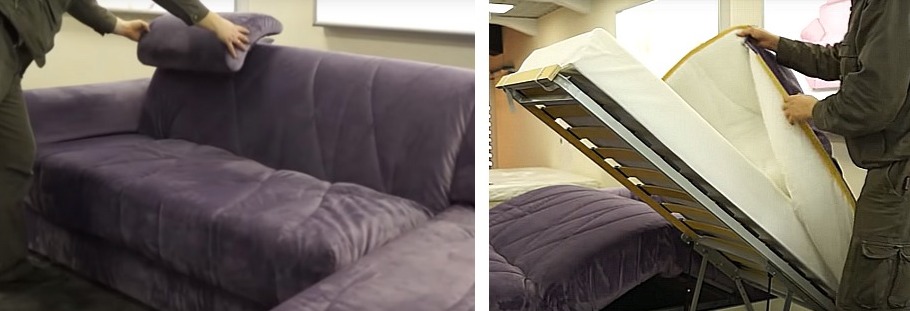 Детальная инструкция по сбору и разборке дивана-аккордеона