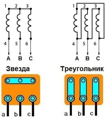 схема подключения электродвигателя