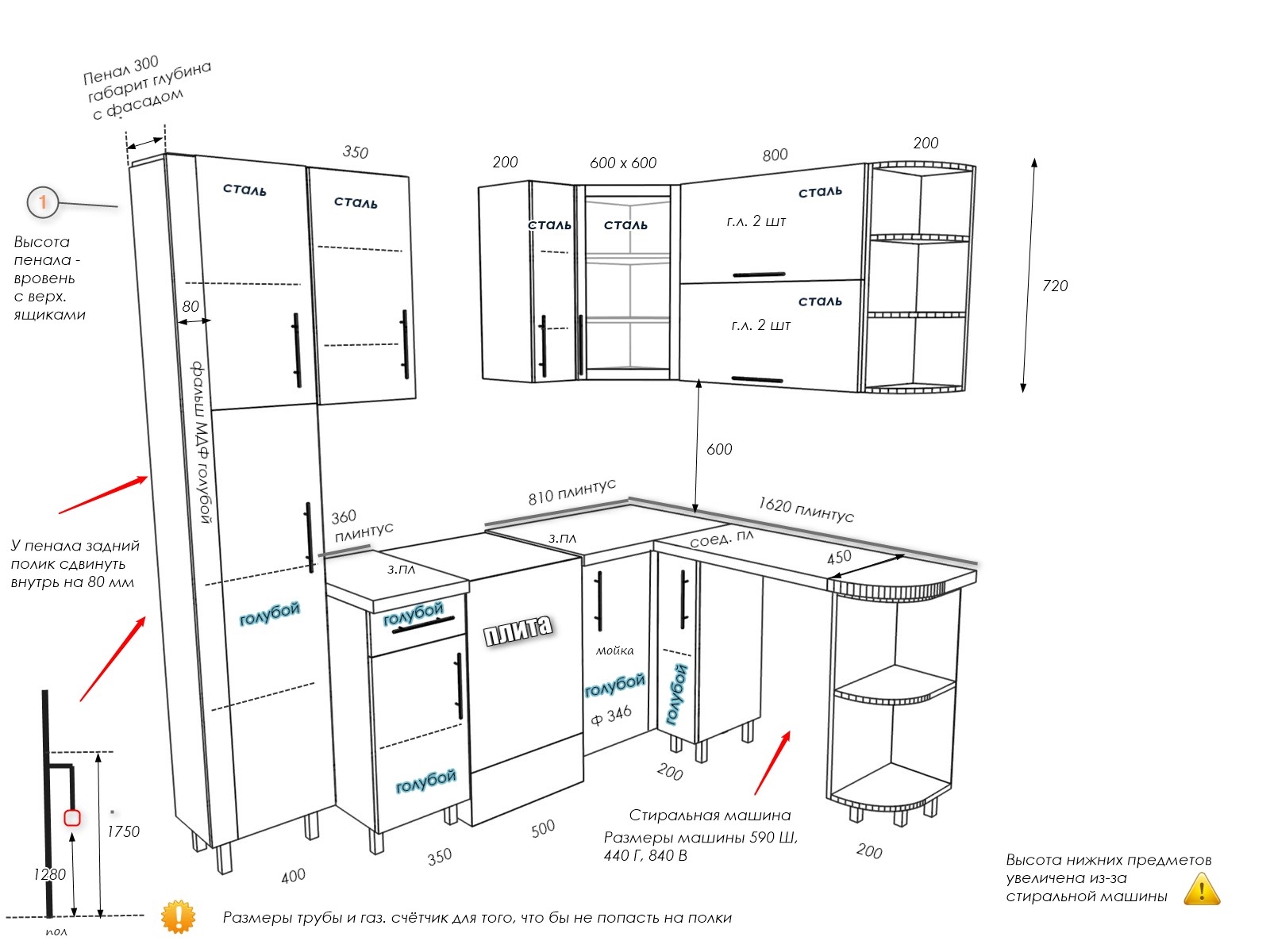 Высота нижний. Схема кухни. Угловой кухонный гарнитур с пеналом чертеж. Чертеж угловой кухни с пеналом. Кухня угловая с пеналом чертеж с размерами.