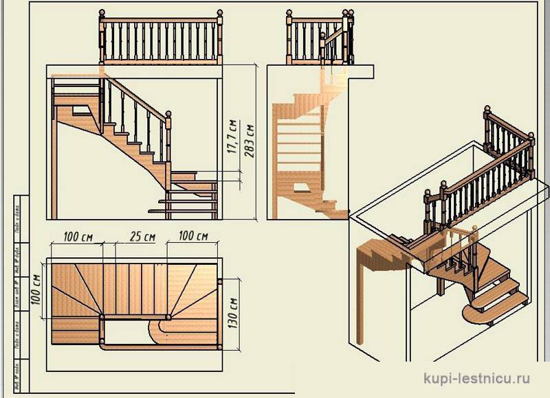 Виды лестниц на второй этаж в частном доме из дерева фото чертежи