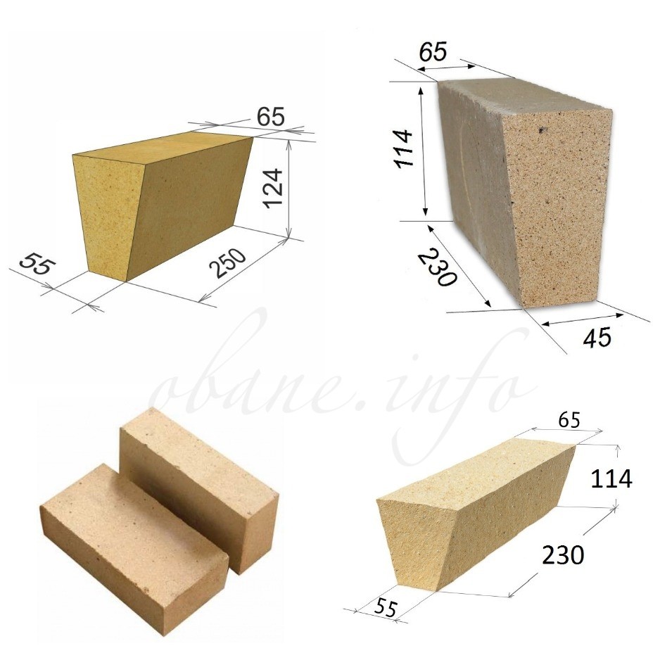 Размеры и виды шамотного кирпича 