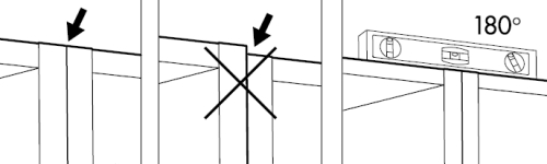 Выставить по уровню конструкцию 