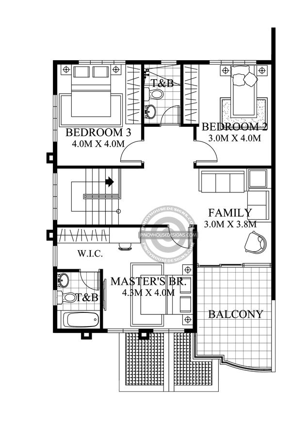 Two-Storey-House-with-Firewall-Second-Floor-Plan