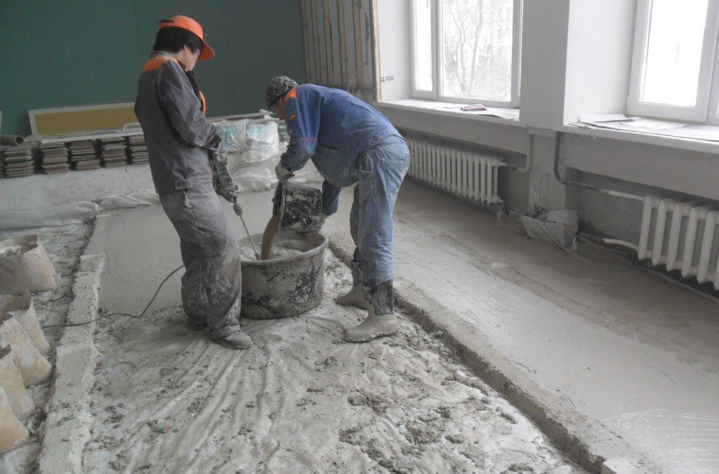 Применение раствора в качестве маяков