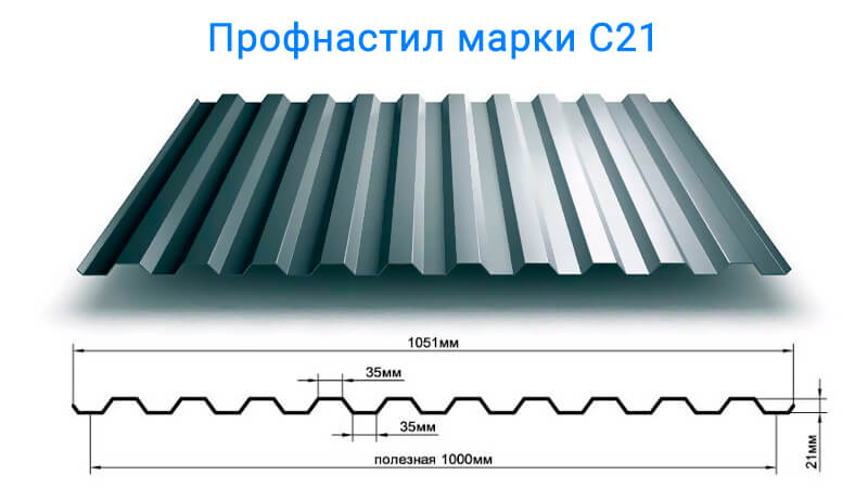 профильный лист профнастил с21