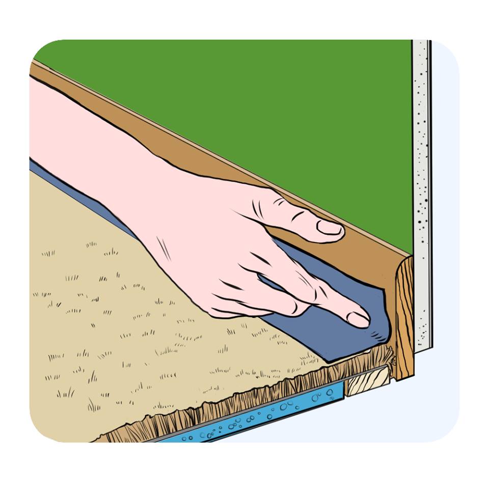 painting skirting boards guide pin