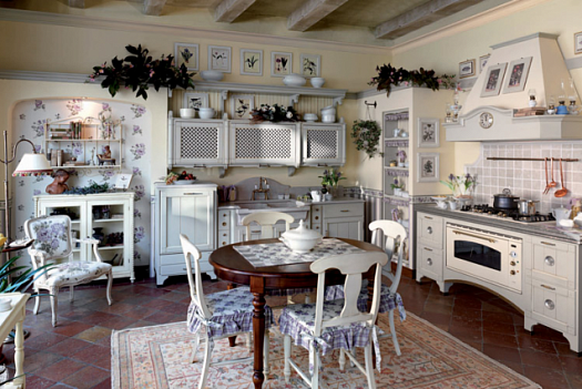 Кухня в стиле прованс с мебельным гарнитуром Melograno 2 марки Arcari