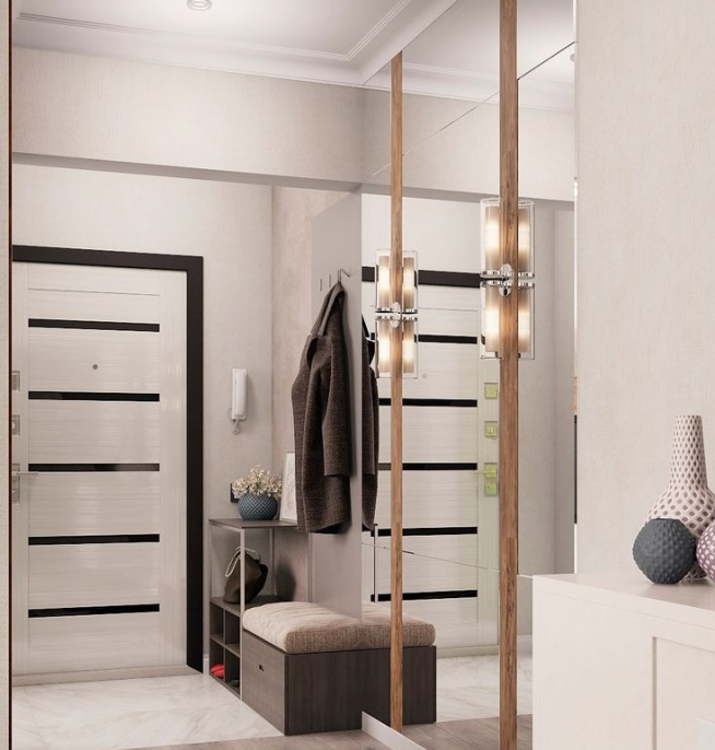 Встроенный шкаф с вешалкой