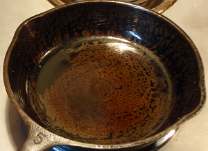 cast iron skillet seasoning almost black