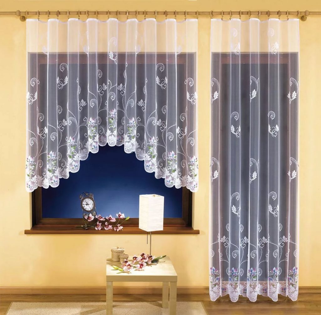 драпировка тюли лентой