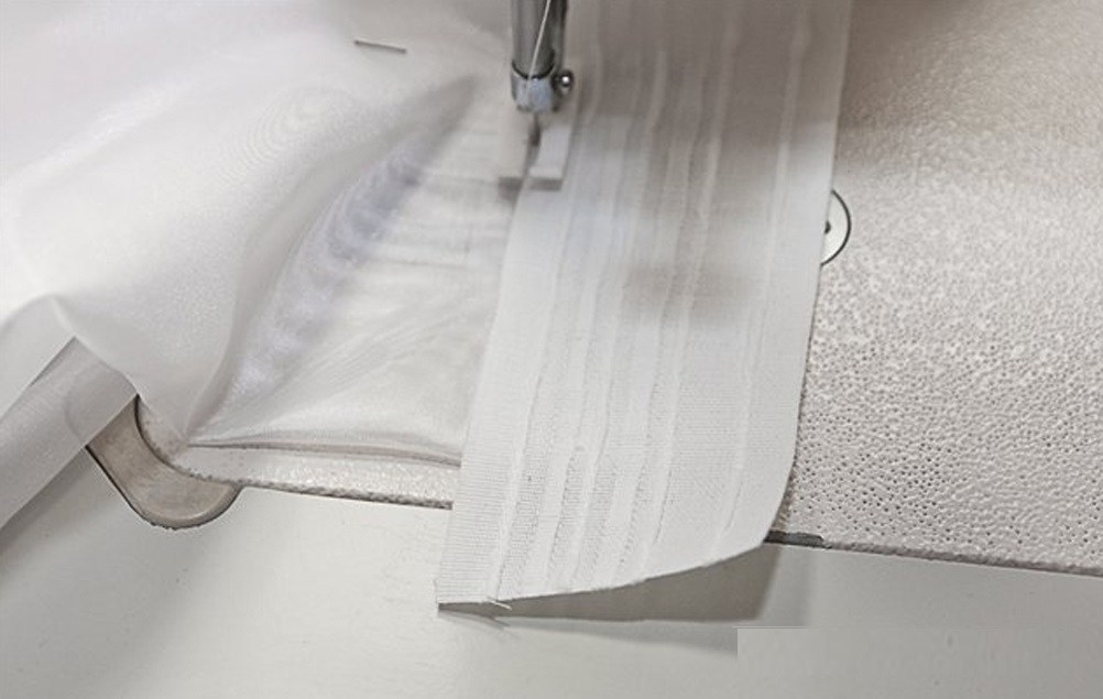 как пришить ленту к тюли