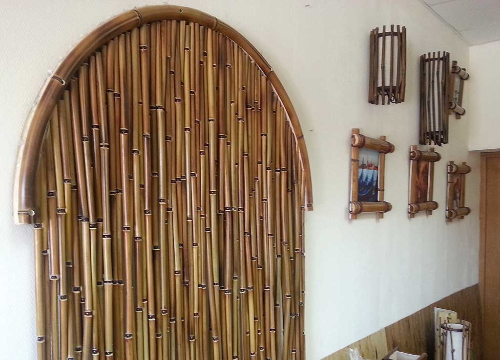 бамбуковая штора на дверной проём