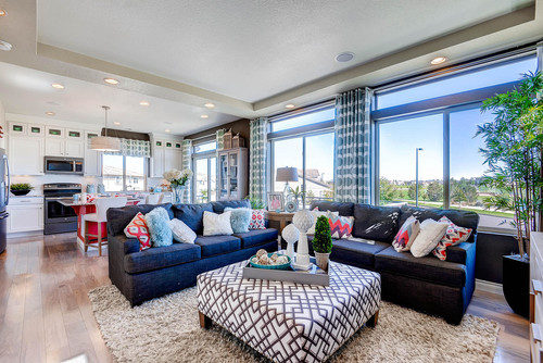 Transitional Living Room by Denver Architects & Building Designers Oakwood Homes