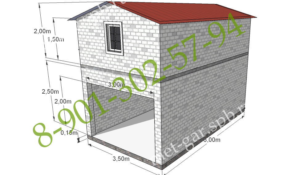 Гараж 6 на 6 из пеноблоков проекты