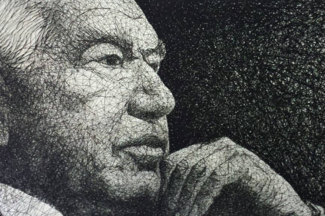 Дебютной работой художника стал портрет Чингиза Айтматова.