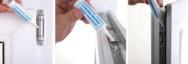 Смазывание деталей с использованием пластикового флакона