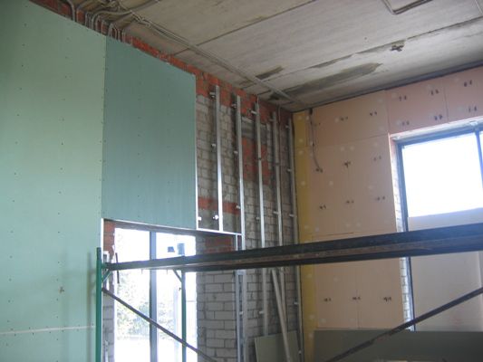 Крепление гипсокартона к металлическому профилю