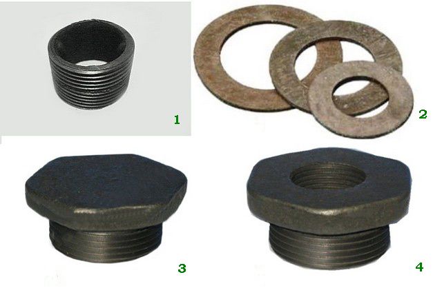 Основные запчасти для сборки чугунного радиатора МС-140