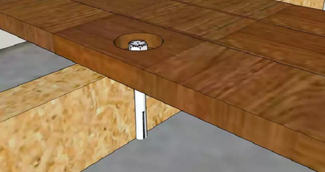 Укрепление проседающего деревянного пола с помощью анкеров