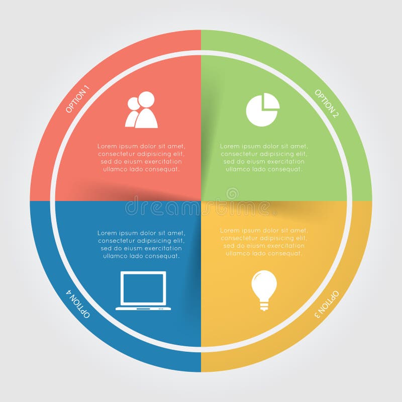 Infographic Color Circular Chart vector illustration