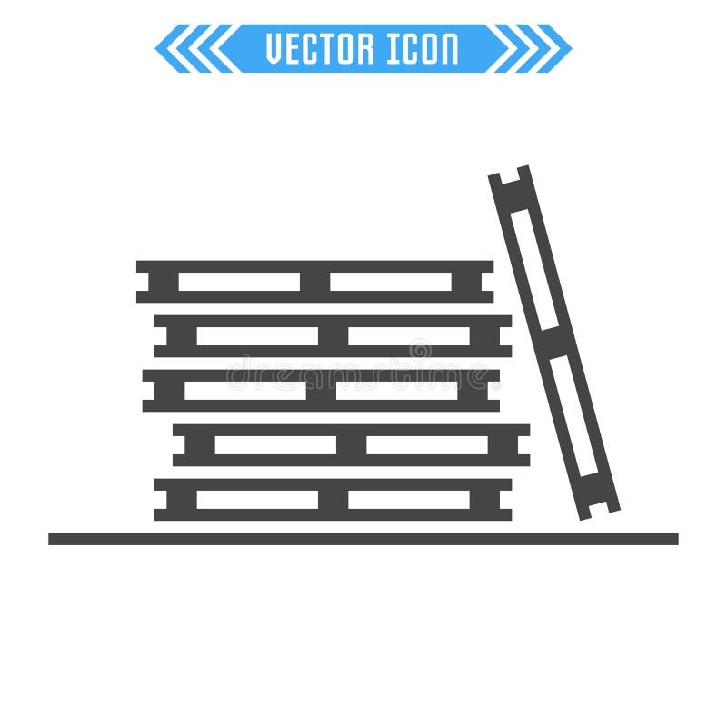 Pallets icon. Vector sign symbol. stock illustration